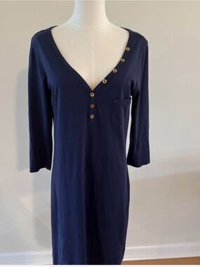 Lilly Pulitzer navy Pima cotton dress